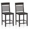 Costway Counter-Height Dining Chair Set of 2/4 with Footrests Solid Wood Frame Modern